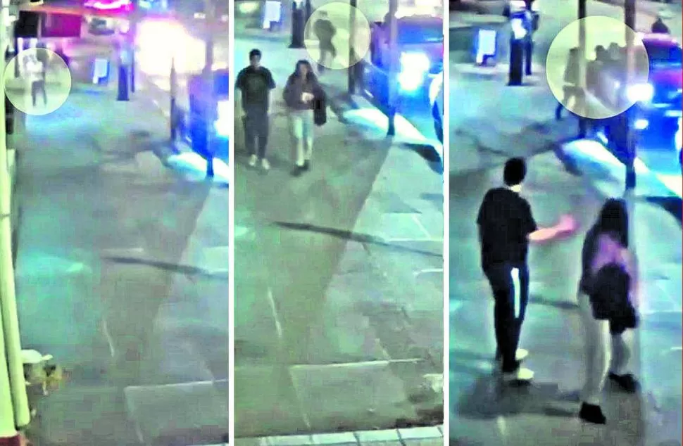 SECUENCIA. El video de Alem primera cuadra, donde fue el hecho.  