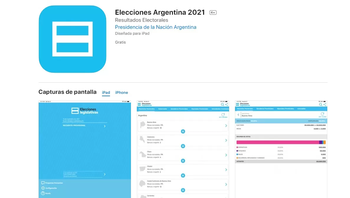 STORE. Desde las 21 podrás tener los resultados electorales en tu bolsillo.