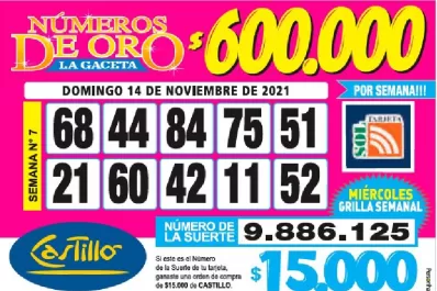 Los Números de Oro de LA GACETA