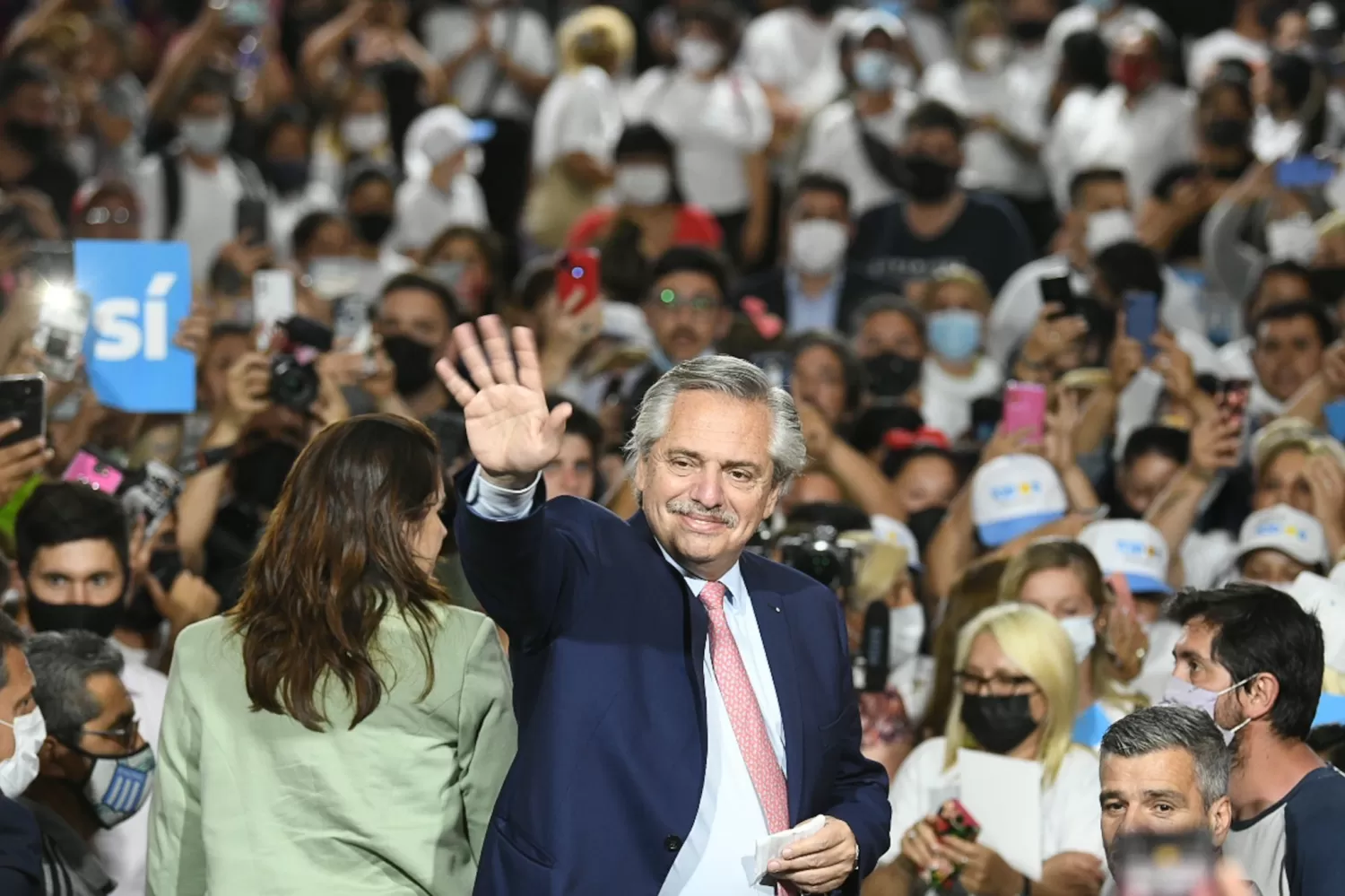 ALBERTO FERNÁNDEZ. El Presidente, durante un acto del oficialismo. Foto: Presidencia de la Nación