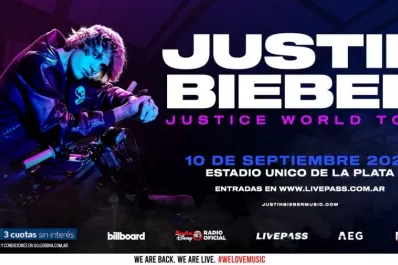 Justin Bieber anunció que vuelve a la Argentina