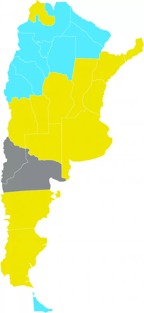 Un mapa que volvió a teñirse con la “ola amarilla”