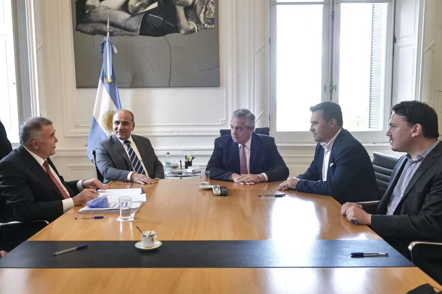 SE REUNIÓ CON FERNÁNDEZ Y MANZUR. Jaldo viajó para gestionar la construcción de dos estaciones transformadoras en el sur de la provincia.