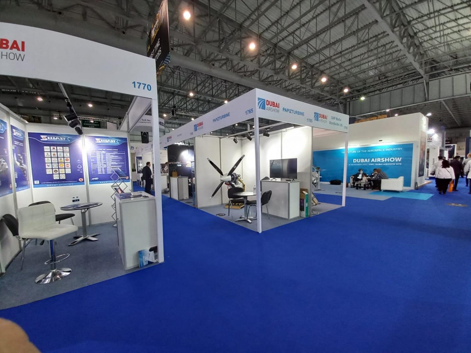 El stand del tucumano en Dubai.