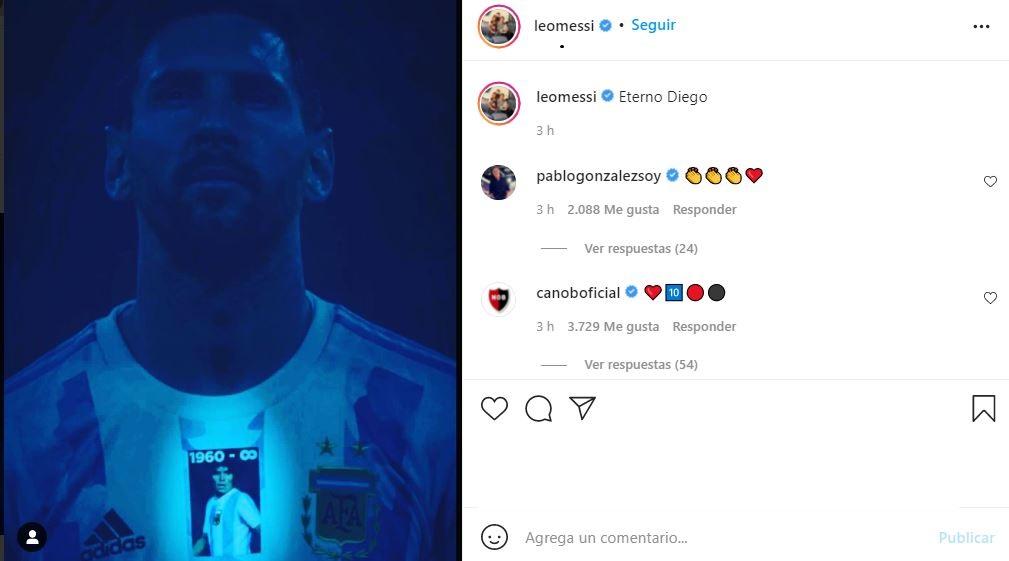 El emotivo mensaje de Lionel Messi a un año de la muerte de Maradona