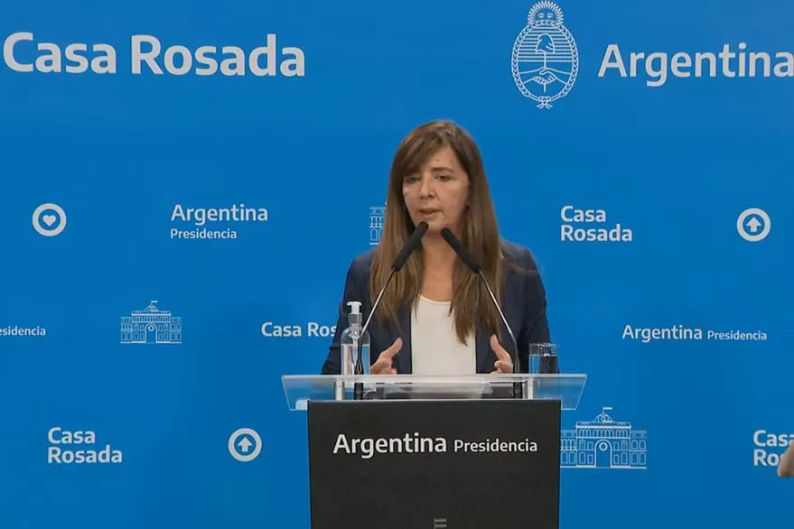 Conferencia de prensa de la portavoz de la Presidencia, Gabriela Cerruti