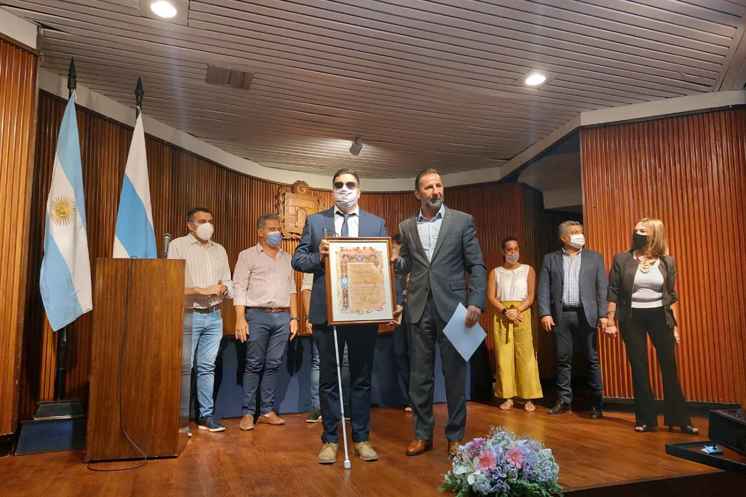 EN EL CONCEJO DELIBERANTE. El acto fue encabezado por el presidente del cuerpo, Fernando Juri. Foto: Prensa HCD