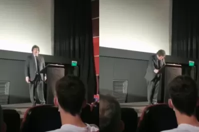 El enojo de Javier Milei durante una conferencia en Uruguay: ¿Hay alguna forma de que paren?