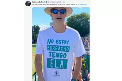 Esteban Bullrich se plantó con una remera ante los que le decían 'borracho'