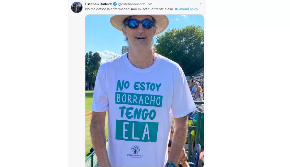 Esteban Bullrich se plantó con una remera ante los que le decían 'borracho'