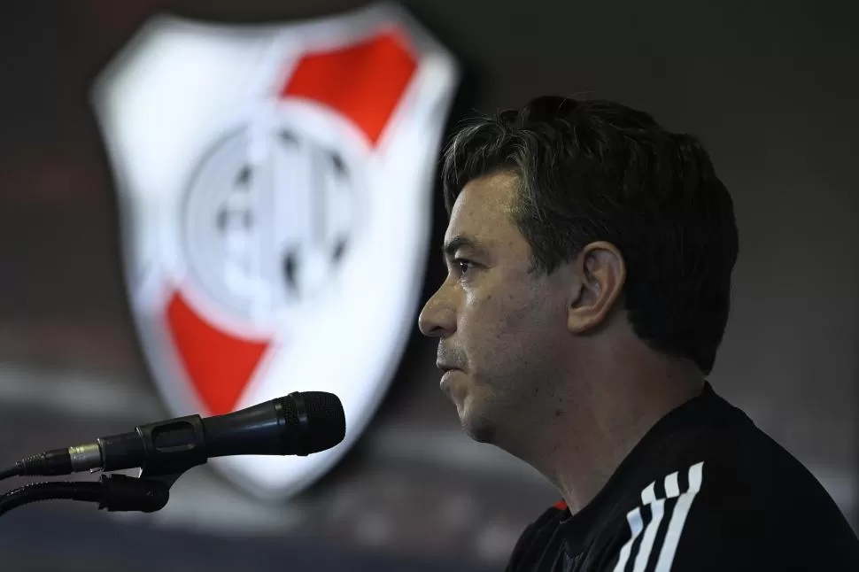 CONFERENCIA. Marcelo Gallardo, DT de River Plate.