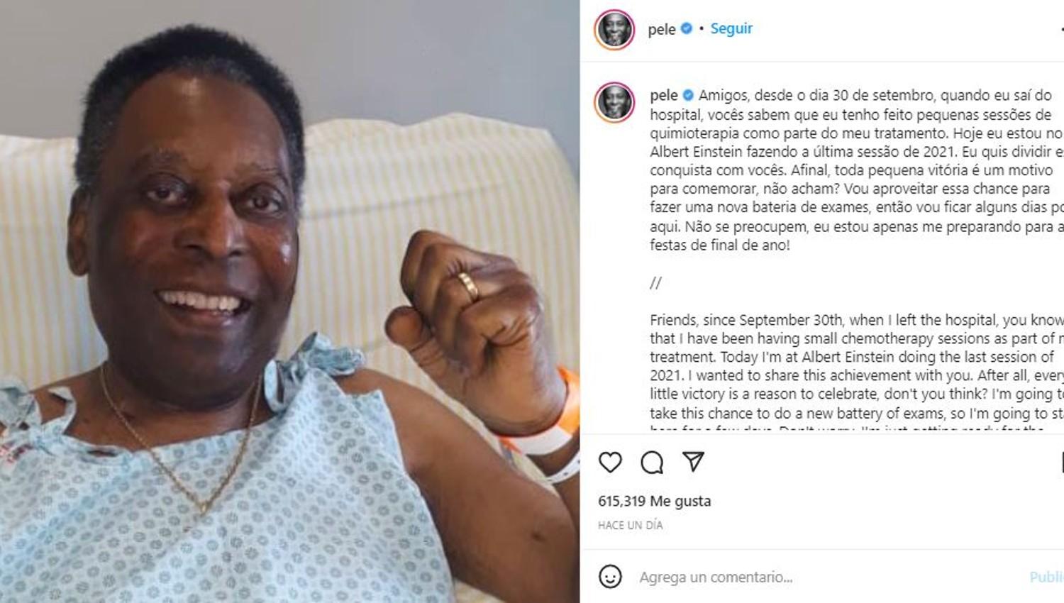 Pelé habló de su estado de salud: ¡No se preocupen!