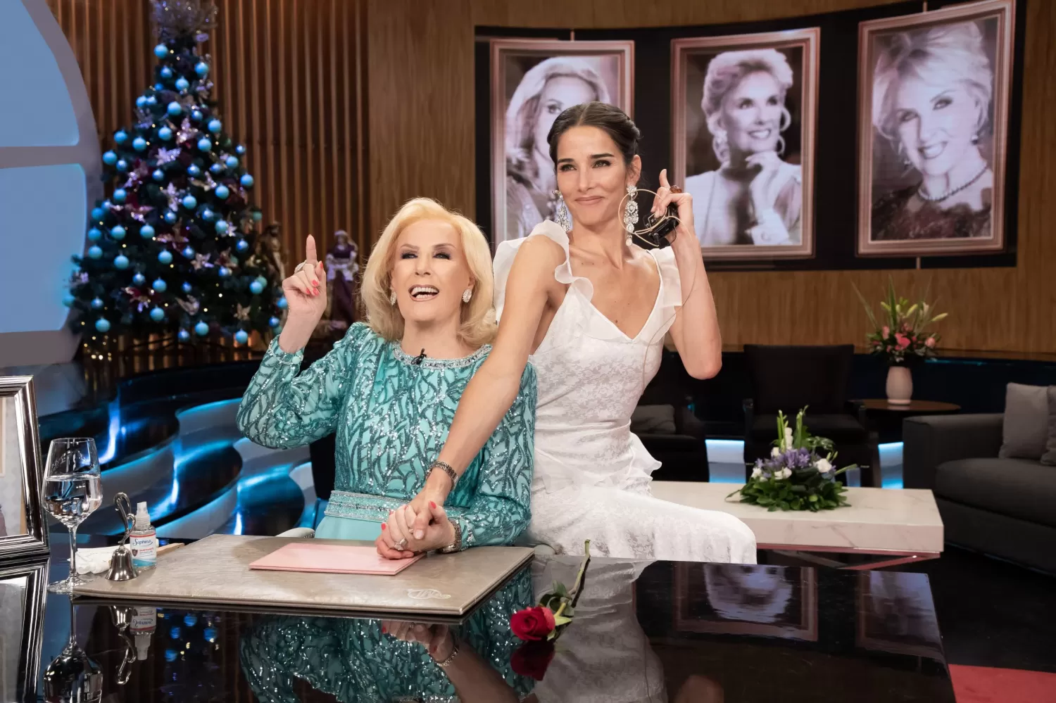 Mirtha y Juana, juntas en el programa del sábado. 