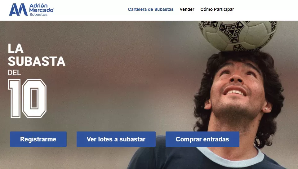 REMATE. Arrancó la subasta online de objetos que pertenecieron a Maradona.