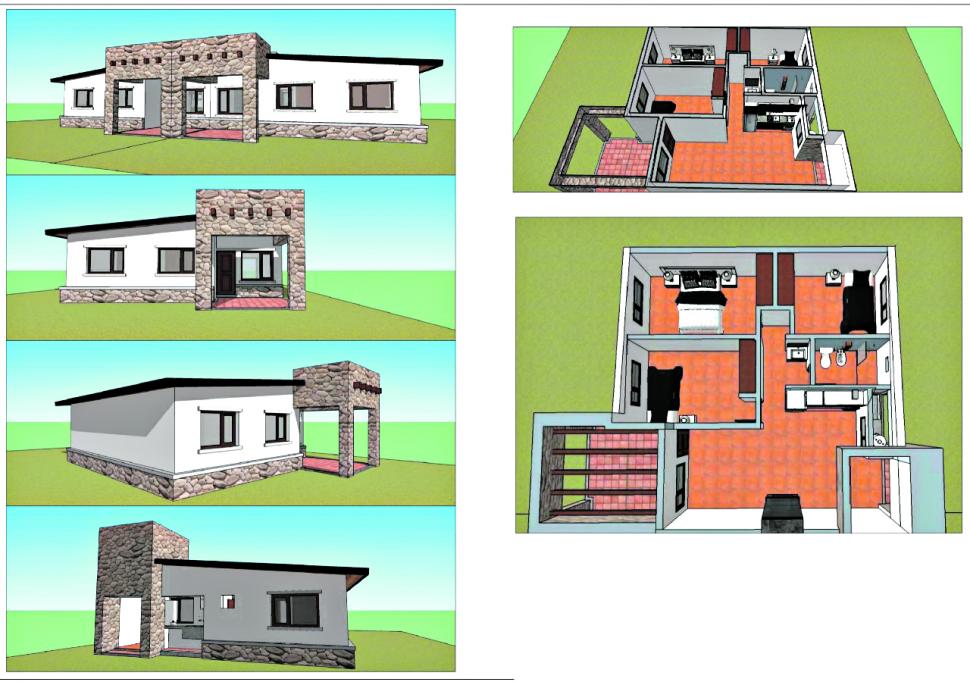 Distribución interna de las viviendas que se comenzarán a construir el mes que viene. 