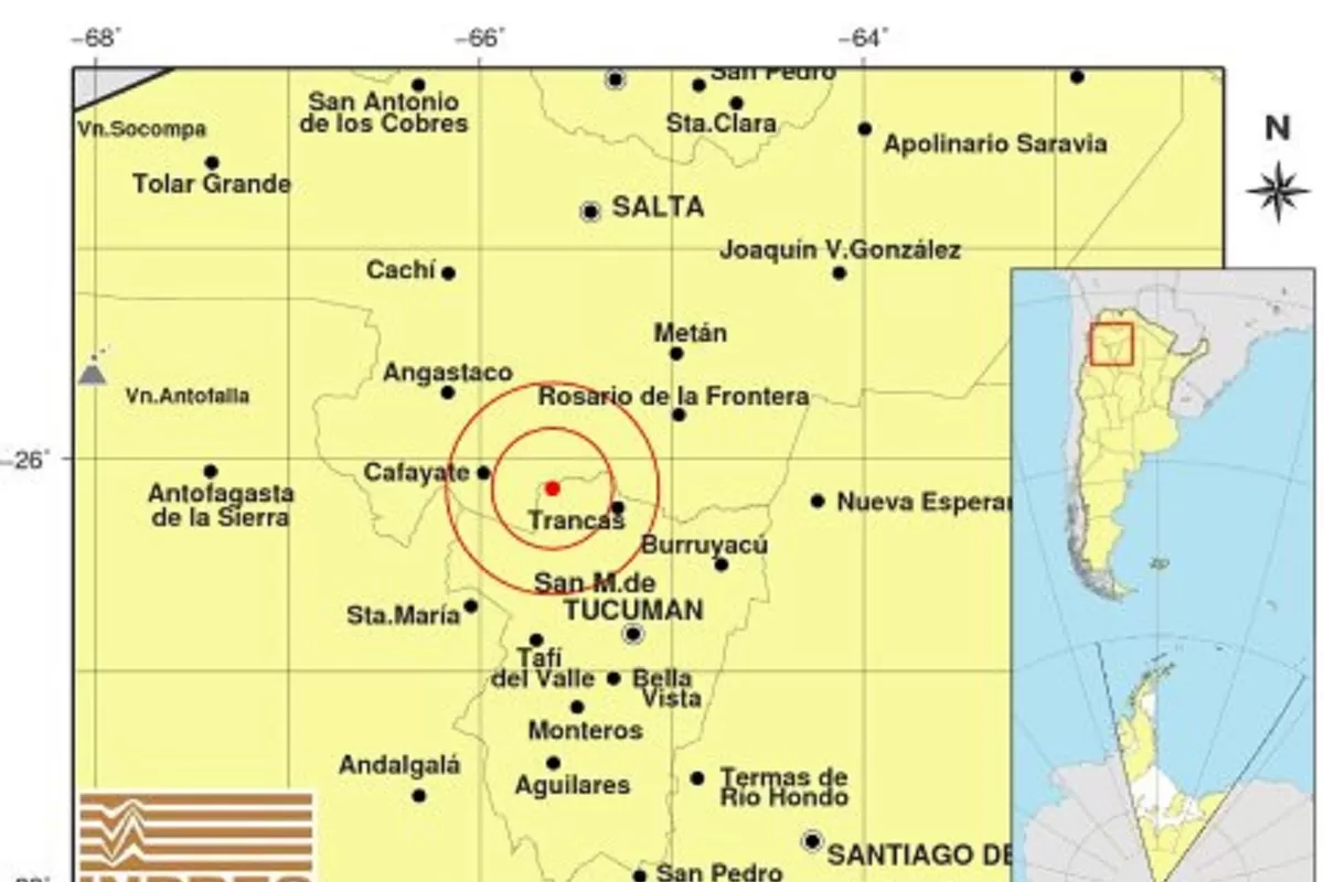 Se registró una nueva réplica del temblor en Trancas