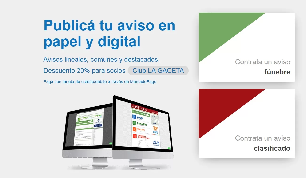 LA GACETA, con una nueva plataforma para facilitar los avisos clasificados y fúnebres