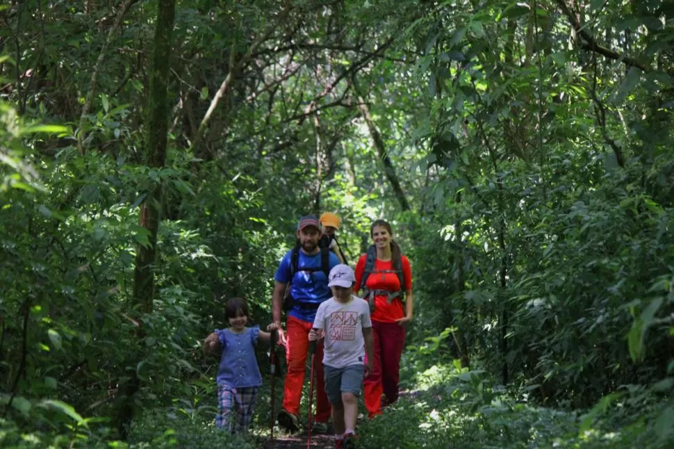 CAMINATAS EN FAMILIA. Las yungas son el escenario ideal para la sana práctica del senderismo.  