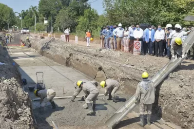 Jaldo y Manzur, juntos en el avance de obra del Canal Independencia: Fue muy esperada