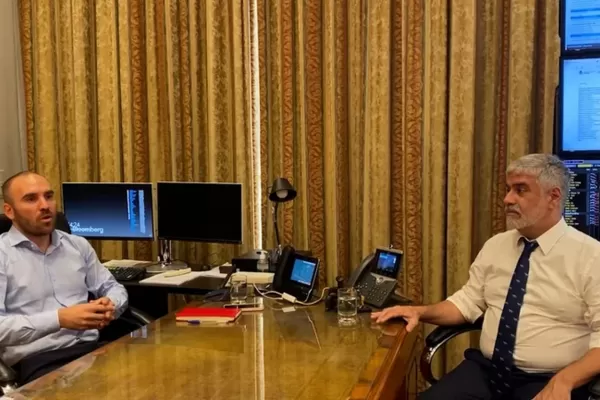 Martín Guzmán y Roberto Feletti se reunieron con el staff del FMI