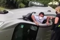 Pulguita Rodríguez auxilió a una mujer que había volcado en Santa Fe