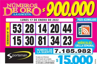 Los Números de Oro de LA GACETA