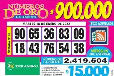 Los Números de Oro de LA GACETA