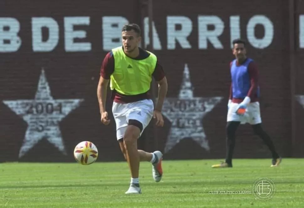 SEXTO. Nicolás Thaller, de 23 años, es el último refuerzo que sumó Atlético. Se entrena desde ayer. prensa lanús