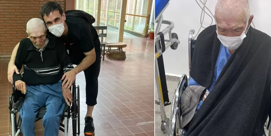 JUNTOS. Iramain había llevado a Don José al Hogar San Alberto, de Tafi Viejo
