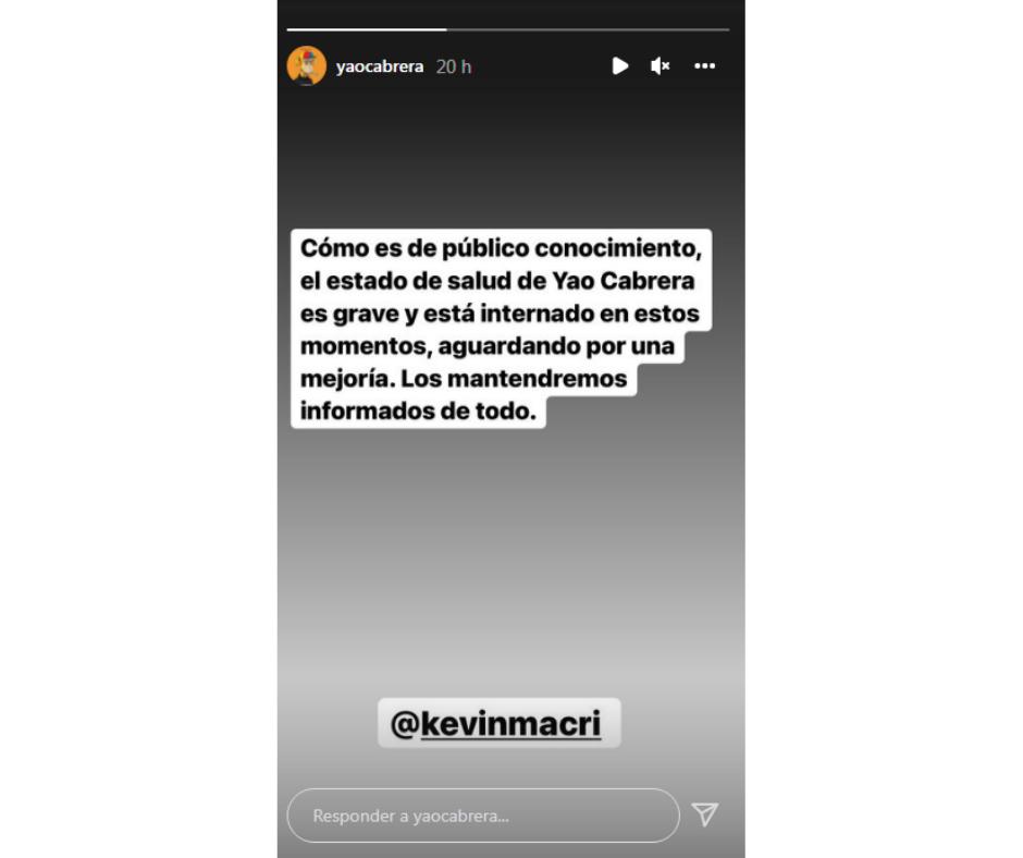 / FOTO Instagram @yaocabrera