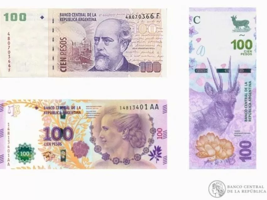 RECUERDOS. El billete tuvo el rostro de Julio Argentino Roca, de Eva Perón y del ciervo taruca. 