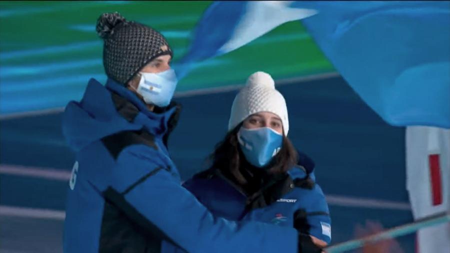 Con Alberto Fernández presente, Argentina desfiló en la ceremonia inaugural de Beijing 2022