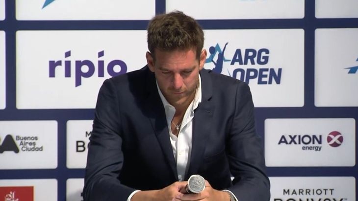 EN BUENOS AIRES. Del Potro, muy emocionado, habló sobre los problemas físicos que sufre a los 33 años tras varias lesiones. 