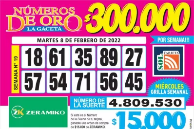 Los Números de Oro de LA GACETA