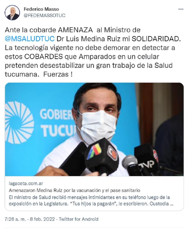 ¡Que la Justicia actúe!: El pedido de oficialistas y de opositores tras las amenazas a Medina Ruiz