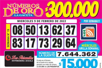 Los Números de Oro de LA GACETA