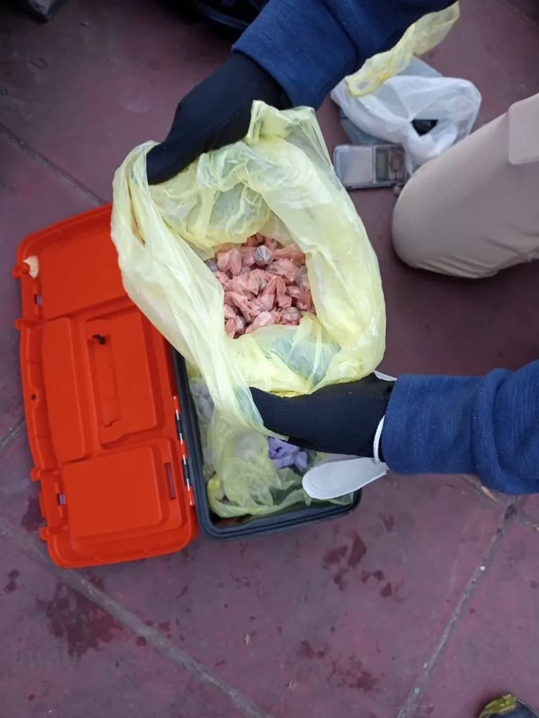 LA DOSIS DE LA MUERTE. La cocaína envenenada secuestrada por las autoridades estaba envasada en bolsitas de color rosa termoselladas. 