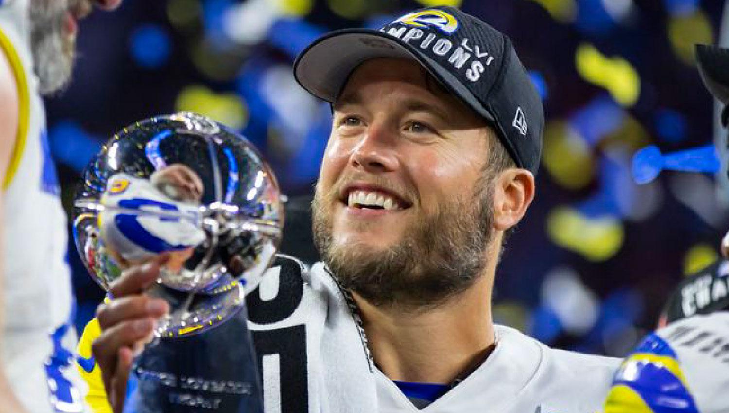 EL MVP. Cooper Kupp anotó dos touchdowns y fue elegido el mejor jugador del Super Bowl,