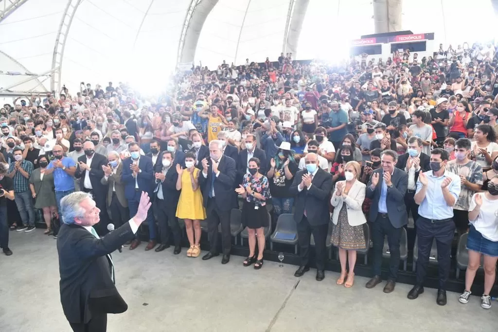 El presidente Fernández, en Tecnópolis.