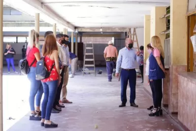 Avanzan las obras de refacción de la Escuela Silvano Bores