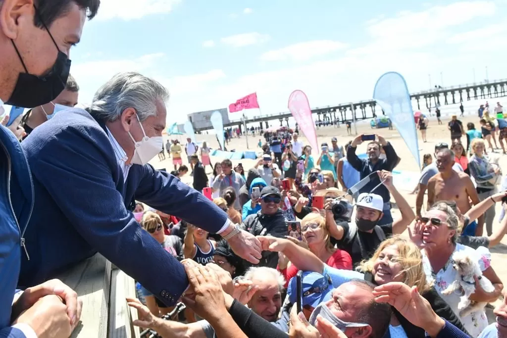 EN MAR DE AJÓ. Alberto Fernández destacó la importancia de la actividad turística. Foto Presidencia de la Nación