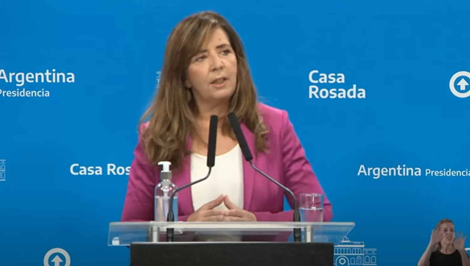 EN CONFERENCIA. La portavoz del Gobierno, Gabriela Cerruti.