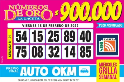 Los Números de Oro de LA GACETA