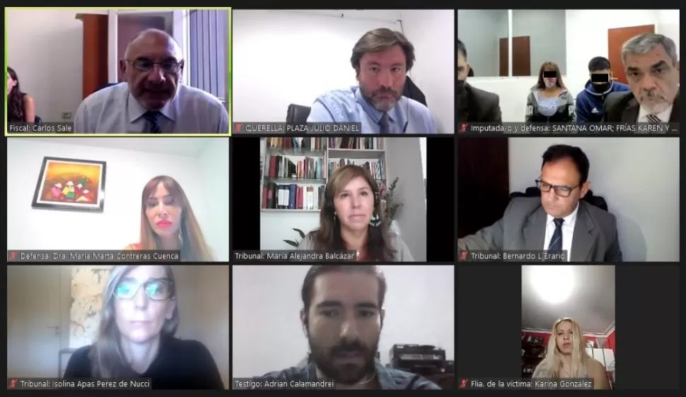 VIRTUAL. La audiencia fue por momentos muy tensa por las polémicas. 