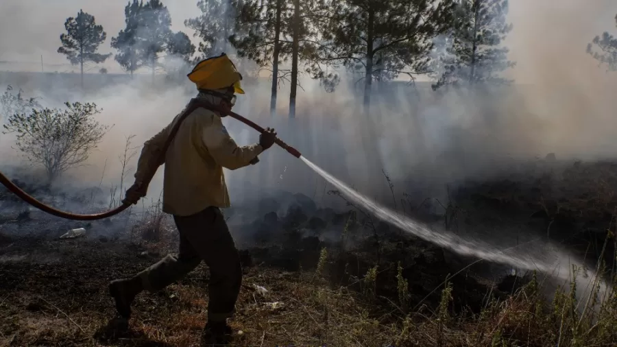 SITUACIÓN DRÁSTICA. Se mantienen activos ochos focos de incendio en Corrientes y otros seis en Misiones.