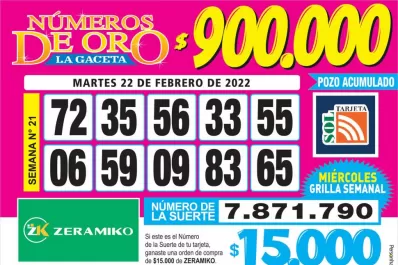 Los Números de Oro de LA GACETA