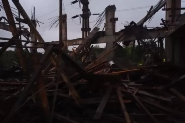 Derrumbe en una obra en construcción