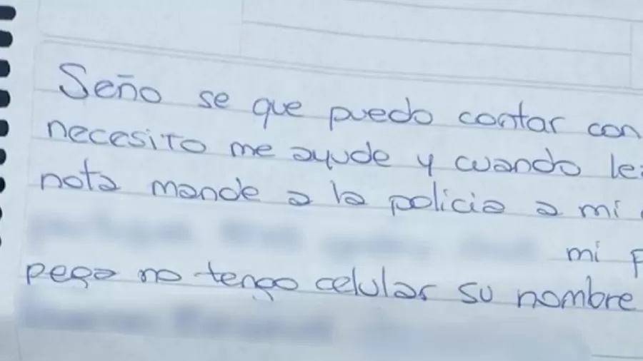 Usó el cuaderno de su hijo para denunciar que era víctima de violencia de género y pedir ayuda