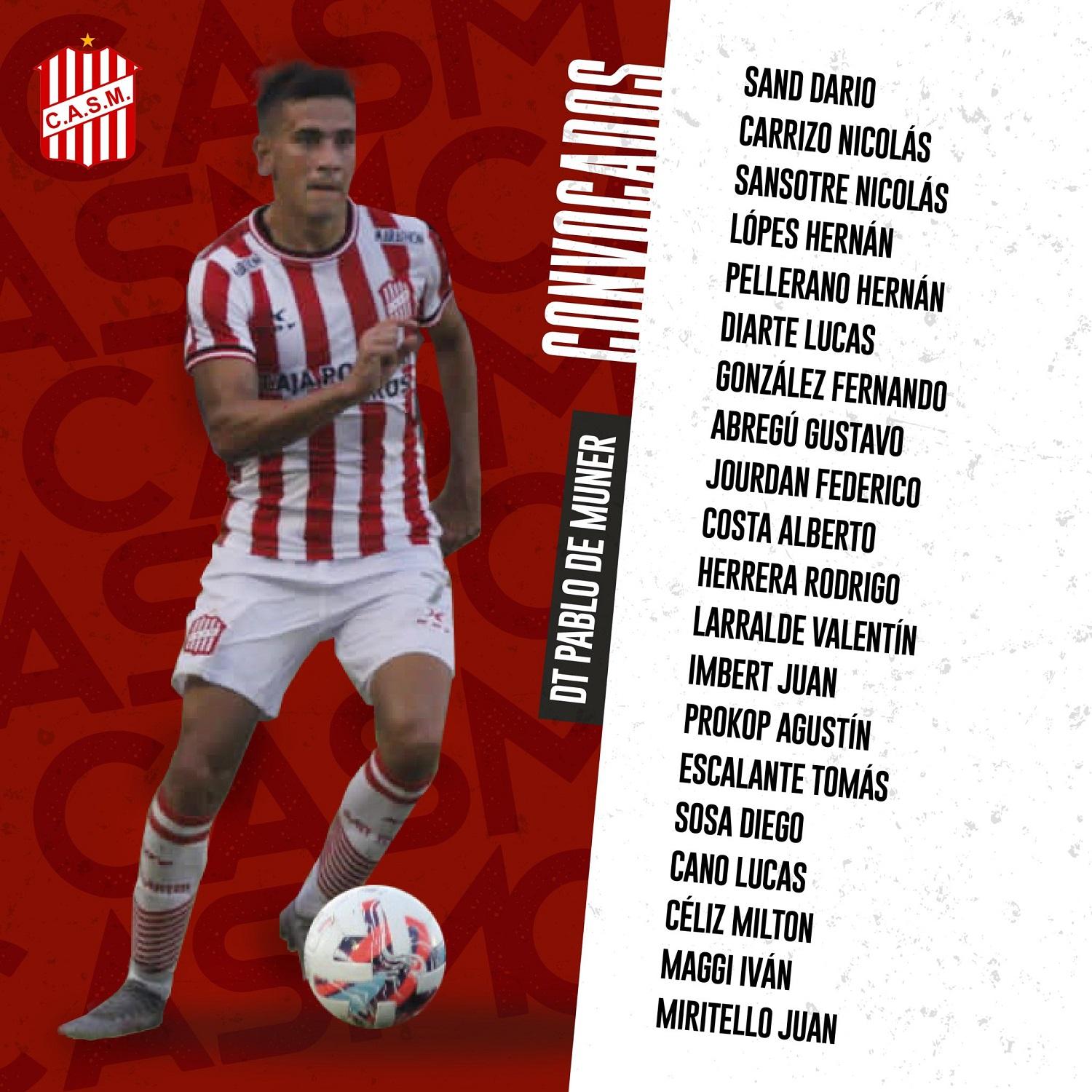 San Martín confirmó a los 20 convocados para medirse ante Deportivo Madryn