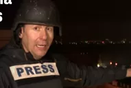 Video: un periodista es sorprendido en vivo por los ataques en Ucrania